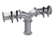 Krowne KPY-4A Pipe Y‑Tower, 30" Counter Draft Beer Dispensing, Steel Finish, Four Faucet Ports 1 image
