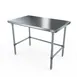 NBR Equipment TG-2424-X 24" Open Base Work Table, Galvanized Base / Flat Top 1 image