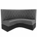QA Group QAB-CAS-CNR-DMS Cascade Collection Banquette Booth, Tufted Back 2 image