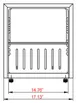 Unity U-CR1 17" Countertop Glass Door Refrigerator, 1.8 cu ft, Black Steel, 20" Depth, Eco R600, 110V 5 image