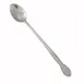 Winco 0004-02 8" Iced Tea Spoon, Heavy 18/0 Stainless Steel, Vibro Finish, Elegance - 1 Dozen 1 image