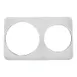 Winco ADP-810 2 Hole Steam Table Adapter Plate, (1) 8-3/8" Hole & (1) 10-3/8" Hole 1 image