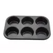 Winco AMF-6NS 6 Cup Carbon Steel Non-Stick Jumbo Muffin Pan, 13"L x 8-1/2"W pan / PFOA-free 1 image