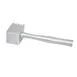 Winco AMT-4 2-Sided Heavy Aluminum Meat Tenderizer, 12-3/4" OAL, 4-1/4" x 2-3/4" Square Head, Manual, Aluminum Handle 1 image