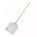 Winco APP-52 52" Aluminum 52" Pizza Peel with Wood Handle - 12" × 14" Blade 1 image