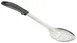 Winco BHPP-13 13" Standard Duty Perforated Stainless Steel Basting Spoon with Black Handle 1 image