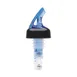Winco BMP-3100B Bar Maid 1 oz Premium Liquor Pourer, Blue Plastic Spout, Black Collar - 12/Pack 1 image