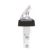 Winco BMP-3150C Bar Maid Liquor Pourers 1.5 oz Clear Spout Black Collar Plastic - 12/Pack 1 image
