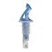 Winco BMP-4150B Bar Maid Pourer, 1-1/2 oz, Blue Plastic Spout, No Collar, Flip Top - 12/Pack 1 image