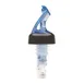 Winco BMP-5100B-PKG Bar Maid 1‑oz Liquor Pourer, Blue Spout, Black Collar, Flip‑Top - 2/Pack 1 image