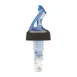 Winco BMP-5125B Bar Maid Liquor Pourer, 1-1/4 oz, Blue Spout, Black Collar, Plastic - 12/Pack 1 image
