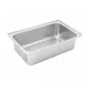 Winco C-WPF6 6" Deep Full Size Stainless Steel Spillage Pan Upright Standing Edge 1 image