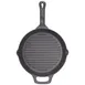 Winco CAGP-10R FireIron 10 1/4" Round Cast Iron Pre-Seasoned Induction Grill Pan 1 image