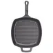 Winco CAGP-10S FireIron 10 1/2" x 10 1/2" Square Cast Iron Pre-Seasoned Induction Grill Pan 1 image
