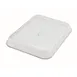 Winco CRKC-13 Fluted Deli Crock Cover for 5 lb. Tulip Deli Crocks, SAN, Clear 1 image