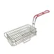 Winco FB-03 Rectangular Chimichanga / Burrito Fry Basket with Red Handle 1 image