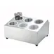 Winco FC-6H 6 Hole Stainless Steel Flatware Cylinder Holder 1 image