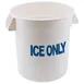 Winco FCW-10ICE - 10 Gallon Container, 15-11/16" Dia x 17-1/16" H, White Polyethylene, NSF Certified 1 image