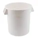 Winco FCW-20 Storage Container, 20‑Gallon Round, 19‑3/8" Dia x 22‑15/16" H, White Poly, NSF Certified 1 image