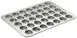 Winco HMF-35T Cupcake Pan, 35 Cup / Standard 3.8 oz - Silicone Glazed Aluminized Steel 1 image