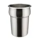 Winco INSN-2.5 Inset, 2-1/2 qt. (80 oz.), 6" X 7-1/2", Round, Stainless Steel 1 image