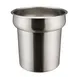 Winco INSN-4 Inset, 4 qt. (128 oz.), 7-1/2" X 7-1/2", Round, Stainless Steel 1 image