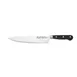 Winco KFP-104 Acero 10" Chef's Knife with Black Handle, Short Bolster 1 image