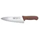 Winco KWP-80N Stäl 8" Steel  Chef's Knife with Brown Handle 1 image