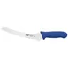Winco KWP-92U 9" Stainless Steel Offset Serrated Bread Knife w/ Blue Handle 1 image