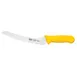 Winco KWP-92Y 9" Stainless Steel Offset Serrated Bread Knife w/ Yellow Handle 1 image