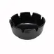Winco MAS-4K Round 4" Diameter Bakelite Ashtray, Black, Heat-Resistant to 380°F (193°C) - 1 Dozen 1 image