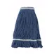 Winco MOP-24 Wet Mop Head, 24 oz. (680g), Loop-End, 1-1/4" Band, Blue 1 image