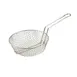Winco MSB-08 8" Round Coarse Mesh Culinary Basket, Nickel Plated Steel  1 image