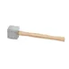 Winco MT-4 Manual Meat Tenderizer, 13" OAL, 3" x 2-1/2" Aluminum Head, Wood Handle, 2-Sided 1 image