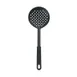 Winco NC-SK 4 3/4" Diameter Round x 13" Long Perforated Black Nylon Skimmer 1 image