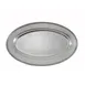Winco OPL-16 Oval Stainless Steel 16" x 10-1/4" Platter 1 image