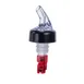 Winco PPA-100 Pourer, 1 oz, Plastic with Black Collar, Clear Spout, Red Tail, Bearings – 1 Dozen 1 image