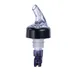 Winco PPA-113 Liquor Pourer, 1-1/8 oz, Plastic with Black Collar, Clear Spout, Purple Tail - 1 Dozen 1 image