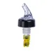 Winco PPA-150 Pourer, 1-1/2 oz, Plastic, Black Collar, Clear Spout, Yellow Tail, Bearings - 1 Dozen 1 image
