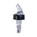 Winco PPA-200 Liquor Pourer 2 oz, Clear Spout, Black Collar, White Tail, Plastic Build - 1 Dozen 1 image