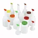 Winco PPB-2MX 2 Qt (64 oz) Liquor & Juice Pour Set with Colored Spouts & Lids, NSF 1 image
