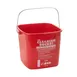 Winco PPL-3R Red Square 3 Qt. Cleaning Bucket with Handle for Sanitizing 1 image