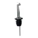Winco PPM-4C Liquor Pourer, Free Flow, Stainless Silver Tapered Spout with Flip Cap, Cork - 1 Dozen 1 image