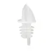 Winco PPR-2C Liquor Pourer, Free Flow Clear Plastic Spout, No Collar, Clear Finish - 1 Dozen 1 image