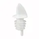 Winco PPR-2W White Plastic Free Flow Liquor Pourer, No Collar, White Spout - 1 Dozen 1 image
