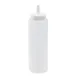Winco PSB-08C - 8 oz Clear BPA-Free Plastic Squeeze Bottle, Single Tip, 6/Pack 1 image