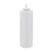 Winco PSB-24C Squeeze Bottle, 24 oz Clear Plastic, BPA-Free, Single Tip, Standard Top - 6/Pack 1 image