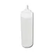 Winco PSW-12 Squeeze Bottle, 12 oz Clear Wide-Mouth, BPA-Free Plastic, Single Tip - 6/Pack 1 image
