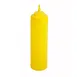 Winco PSW-24Y Squeeze Bottle, 24 oz Wide Mouth, BPA-Free Yellow Plastic, Single Tip - 6/Pack 1 image