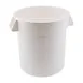 Winco PTC-20W 20 Gallon Round Trash Can 20"L x 19-1/4"W x 22-5/6"H Heavy Duty HDPE White 1 image